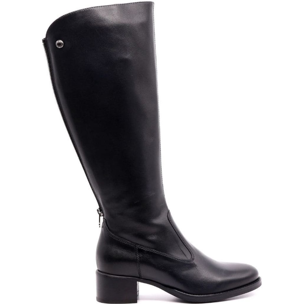NERO GIARDINI moteriški juodi ilgaauliai su kulnu Guanto boots