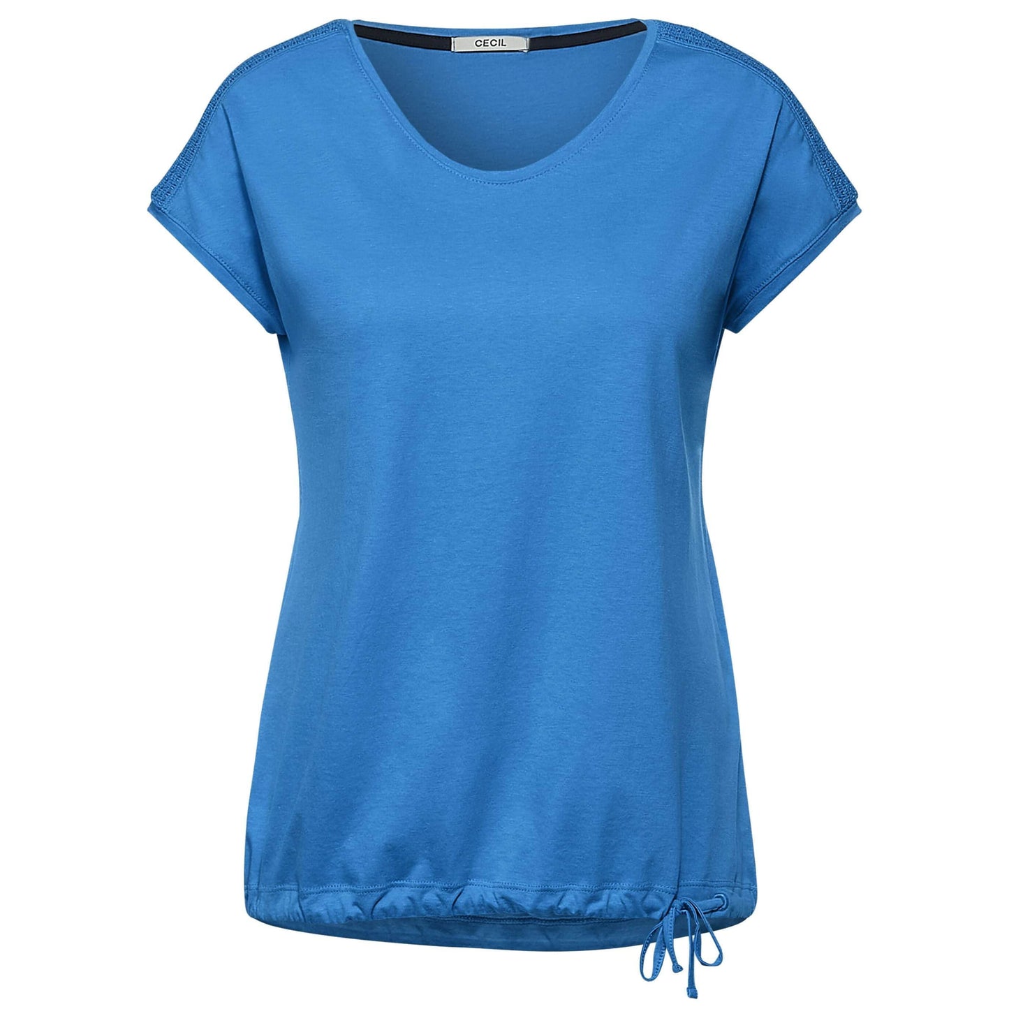 CECIL mėlyni moteriški marškinėliai