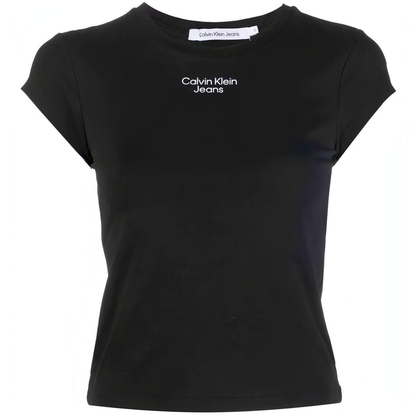 CALVIN KLEIN JEANS moteriški juodi marškinėliai