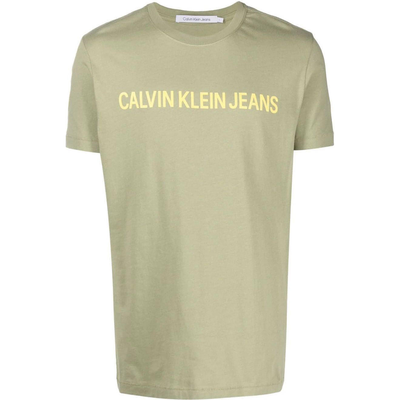 CALVIN KLEIN JEANS vyriški žali marškinėliai