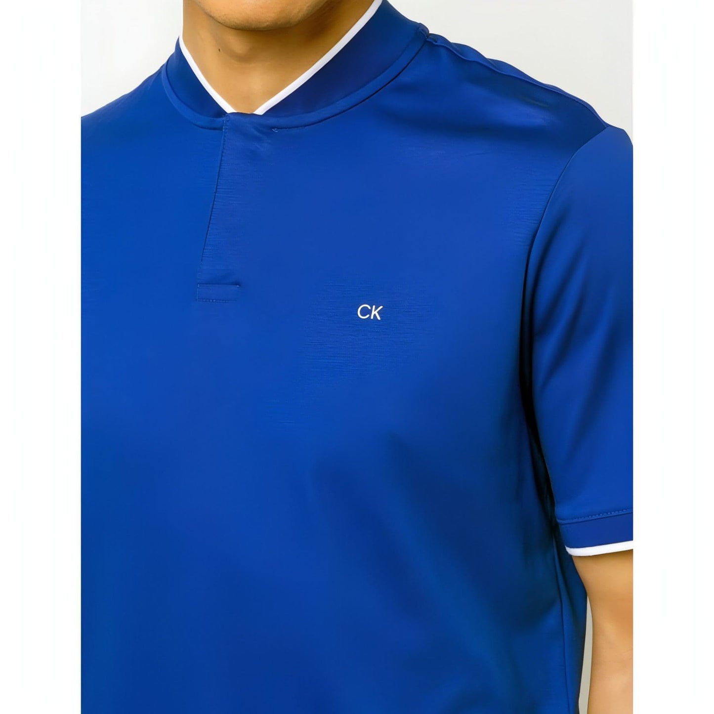 CALVIN KLEIN vyriški mėlyni marškinėliai