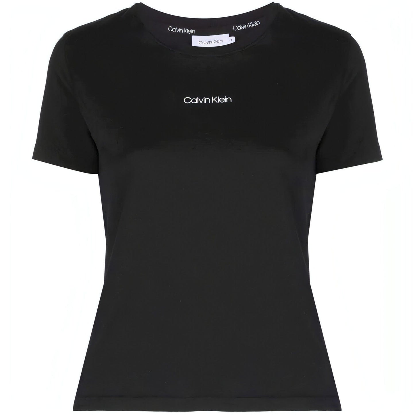 CALVIN KLEIN moteriški juodi marškinėliai