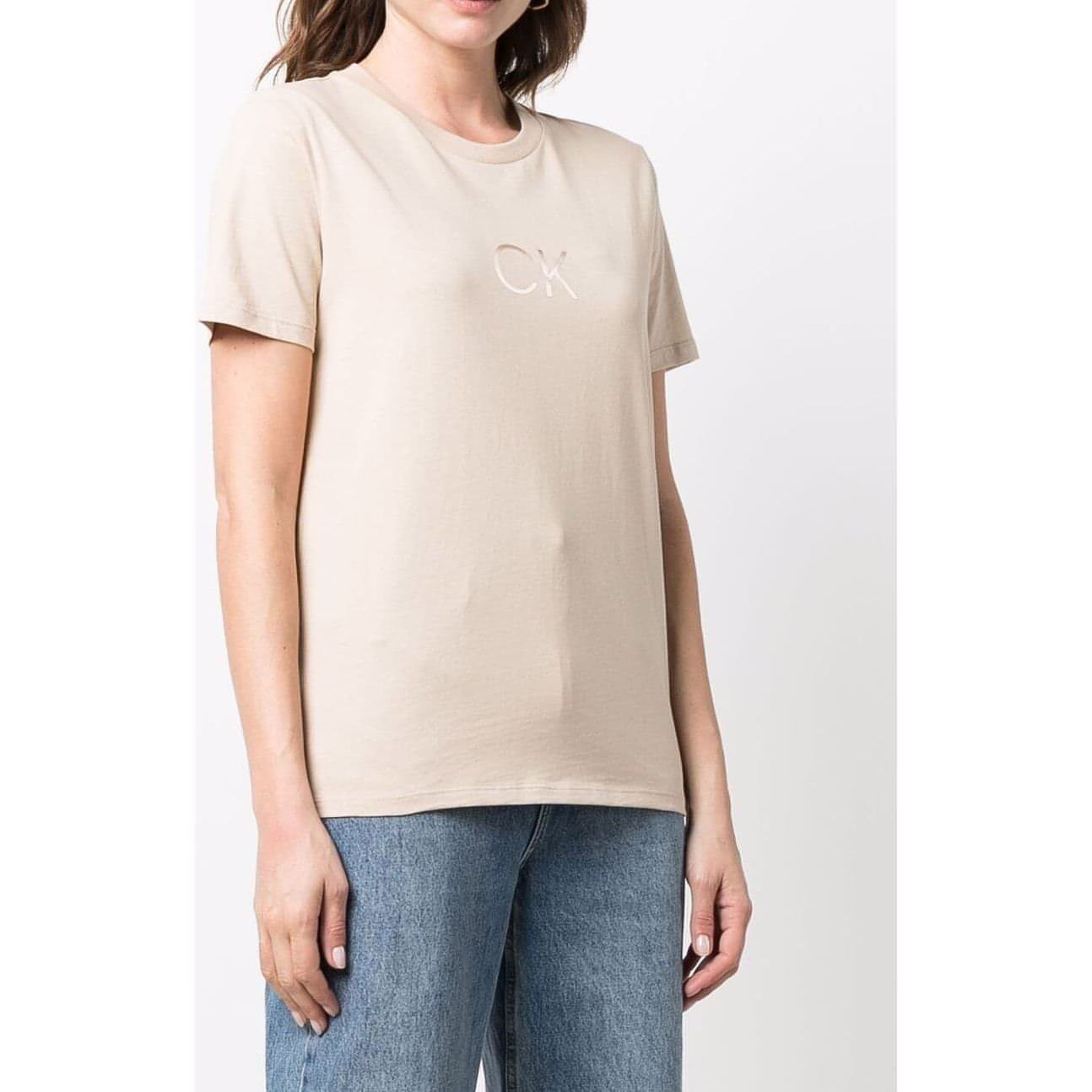 CALVIN KLEIN moteriški kreminiai marškinėliai