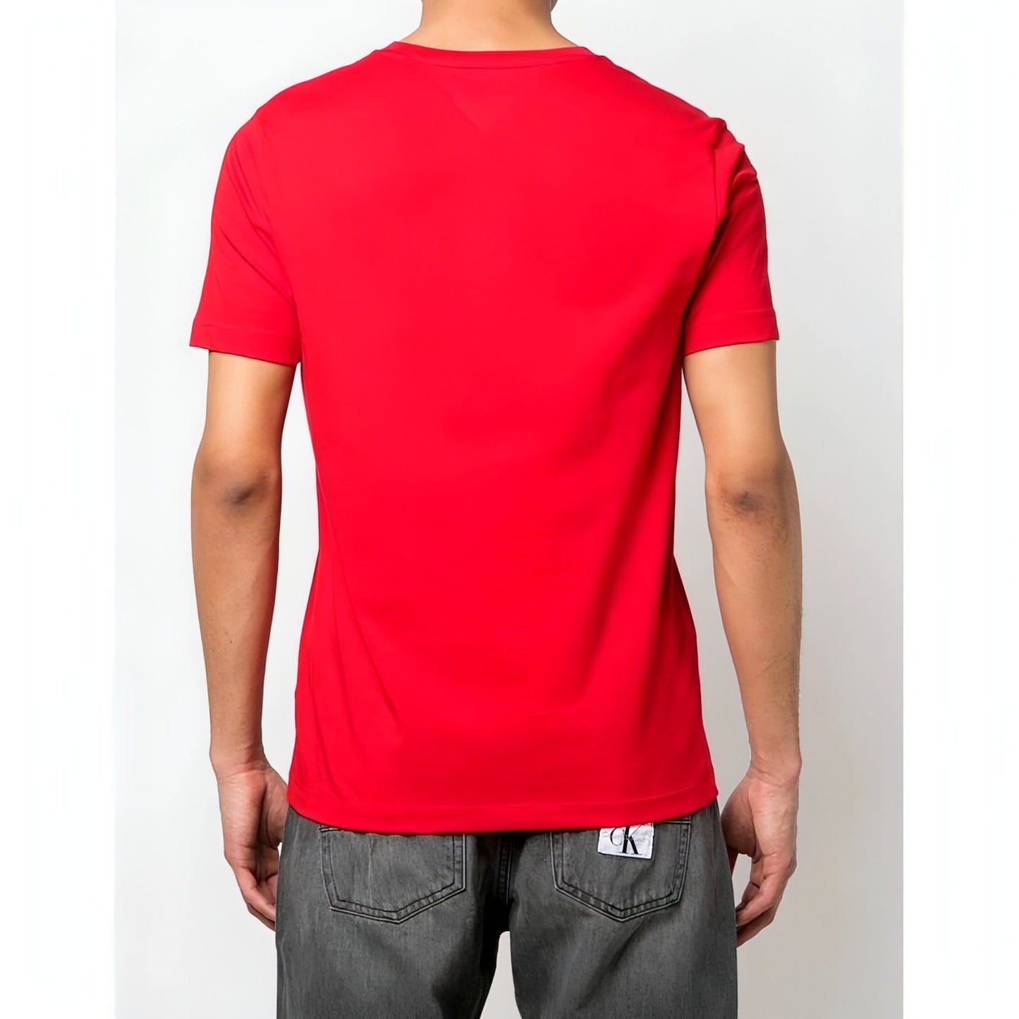 TOMMY HILFIGER vyriški raudoni marškinėliai