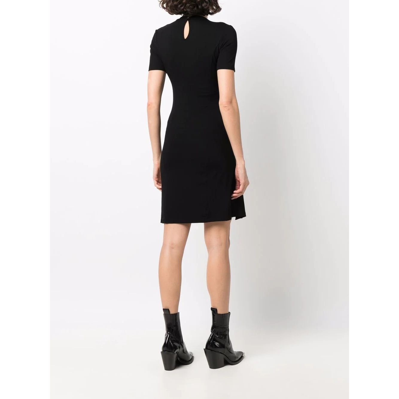 PACO RABANNE moteriška juoda suknelė Asymmetric mini dress
