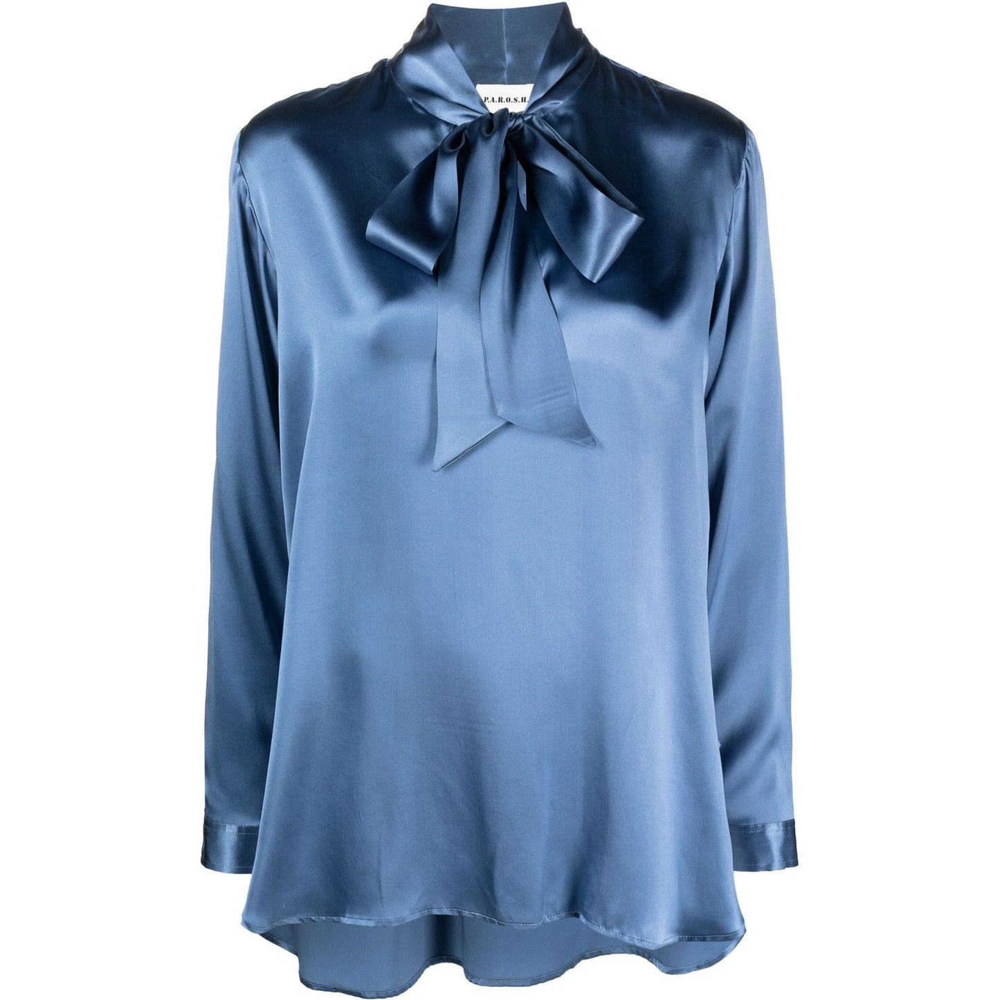 PAROSH moteriški mėlyni marškiniai ilgomis rankovėmis Long sleeve shirt