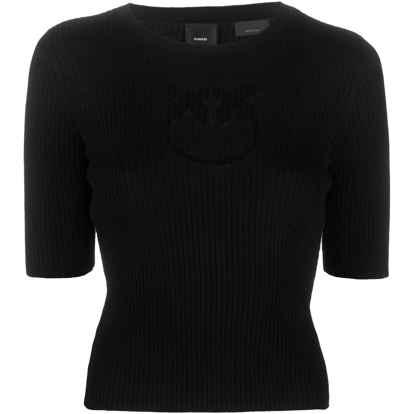 PINKO moteriškas juodas megztinis Tritone sweater