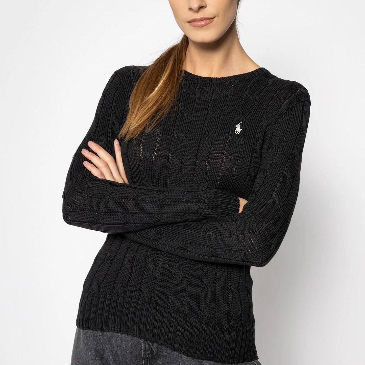 POLO RALPH LAUREN moteriškas juodas megztinis