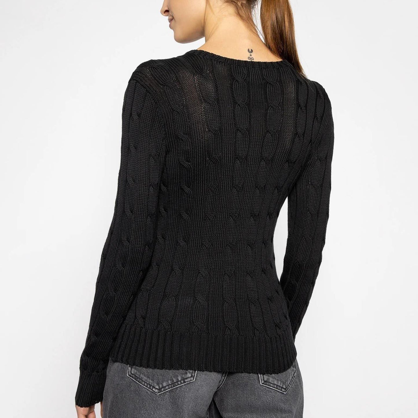 POLO RALPH LAUREN moteriškas juodas megztinis