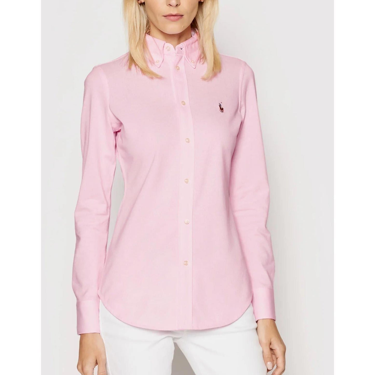 POLO RALPH LAUREN moteriški rožiniai marškiniai