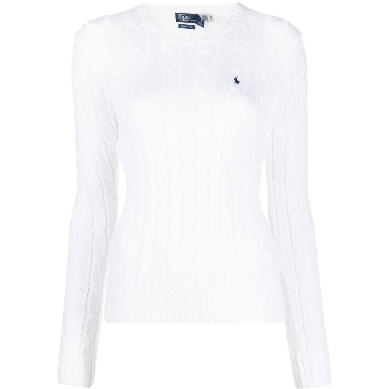 POLO RALPH LAUREN moteriškas baltas megztinis Julianna pullover