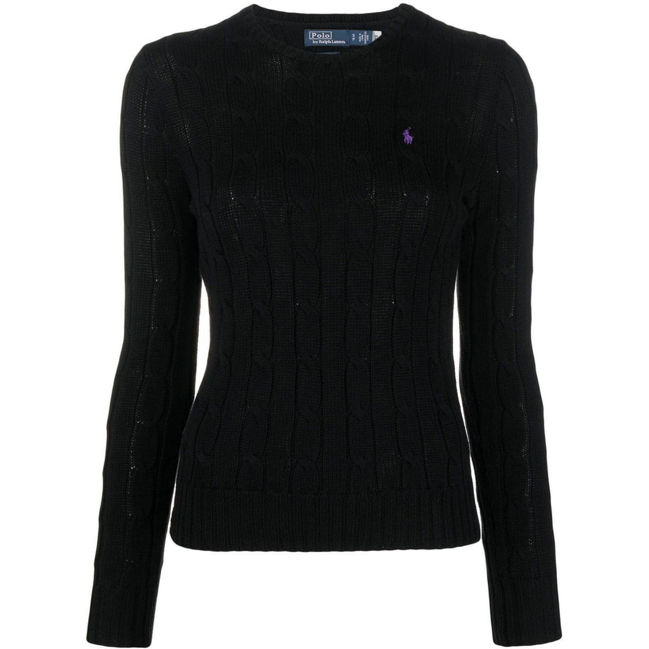 POLO RALPH LAUREN moteriškas juodas megztinis Julianna pullover