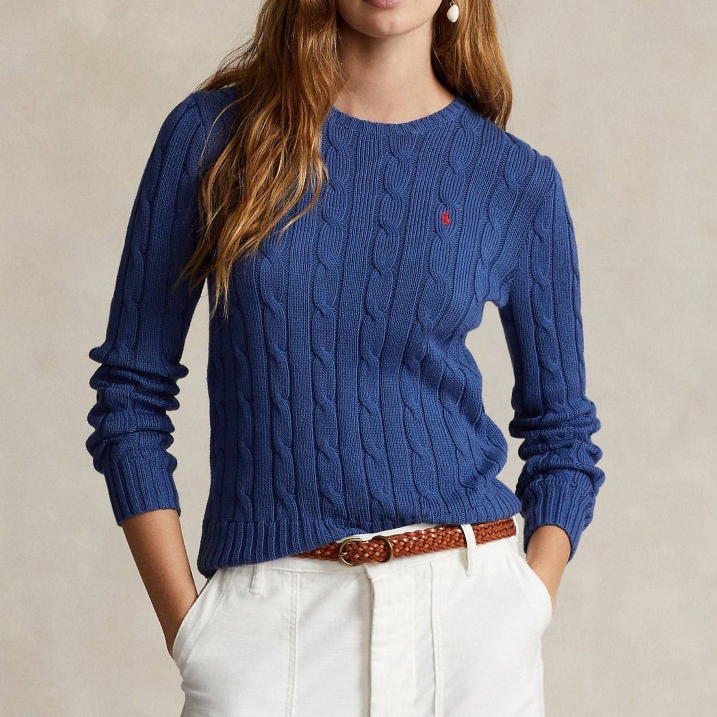 POLO RALPH LAUREN moteriškas spalvotas megztinis Julianna long sleeve pullover