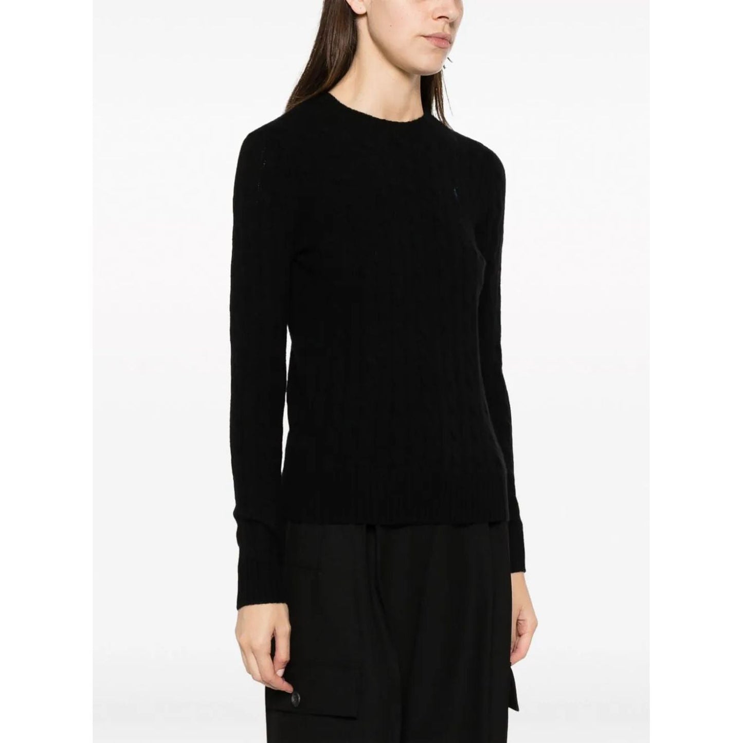 POLO RALPH LAUREN moteriškas juodas megztinis Julianna long sleeve pullover