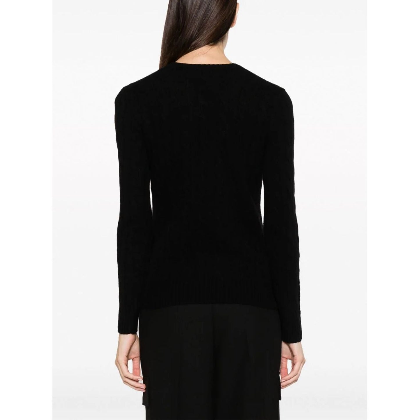 POLO RALPH LAUREN moteriškas juodas megztinis Julianna long sleeve pullover