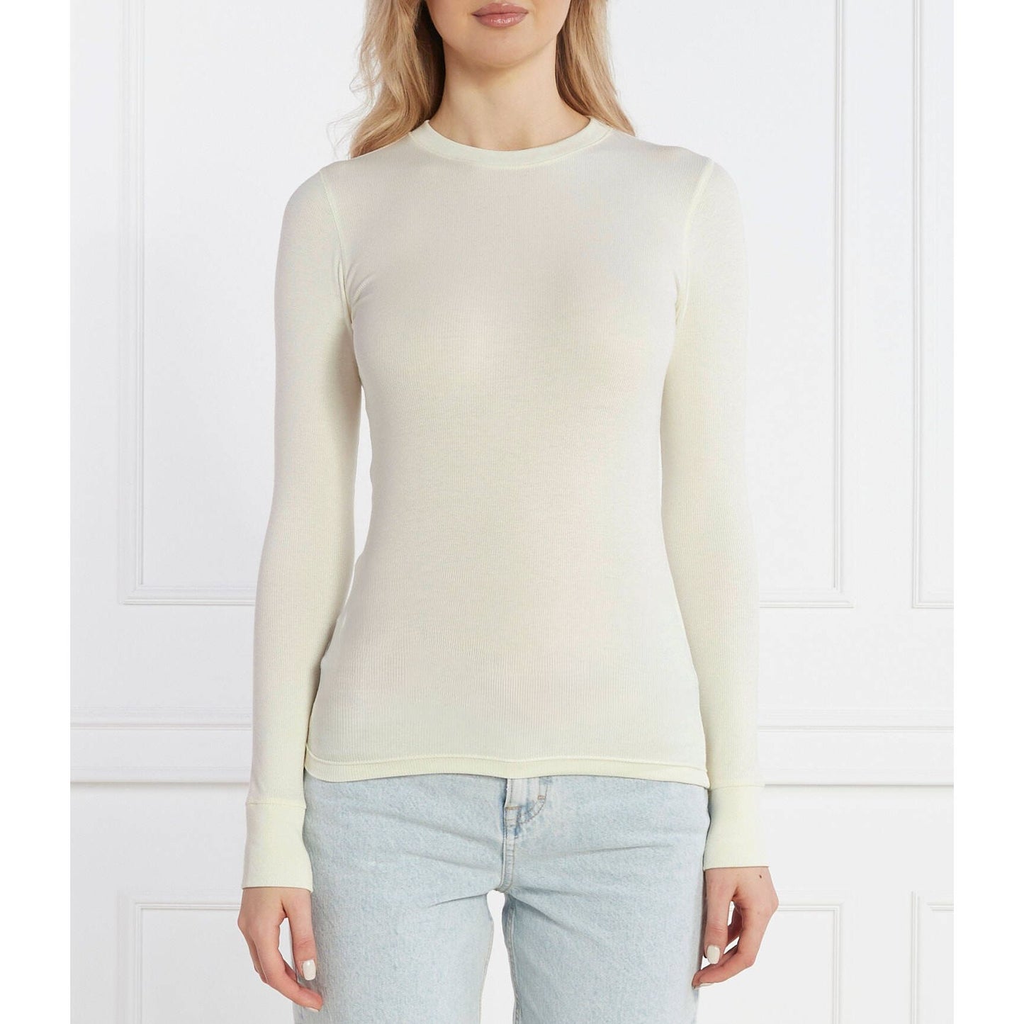 POLO RALPH LAUREN moteriškas šviesus megztinis Long sleeve pullover
