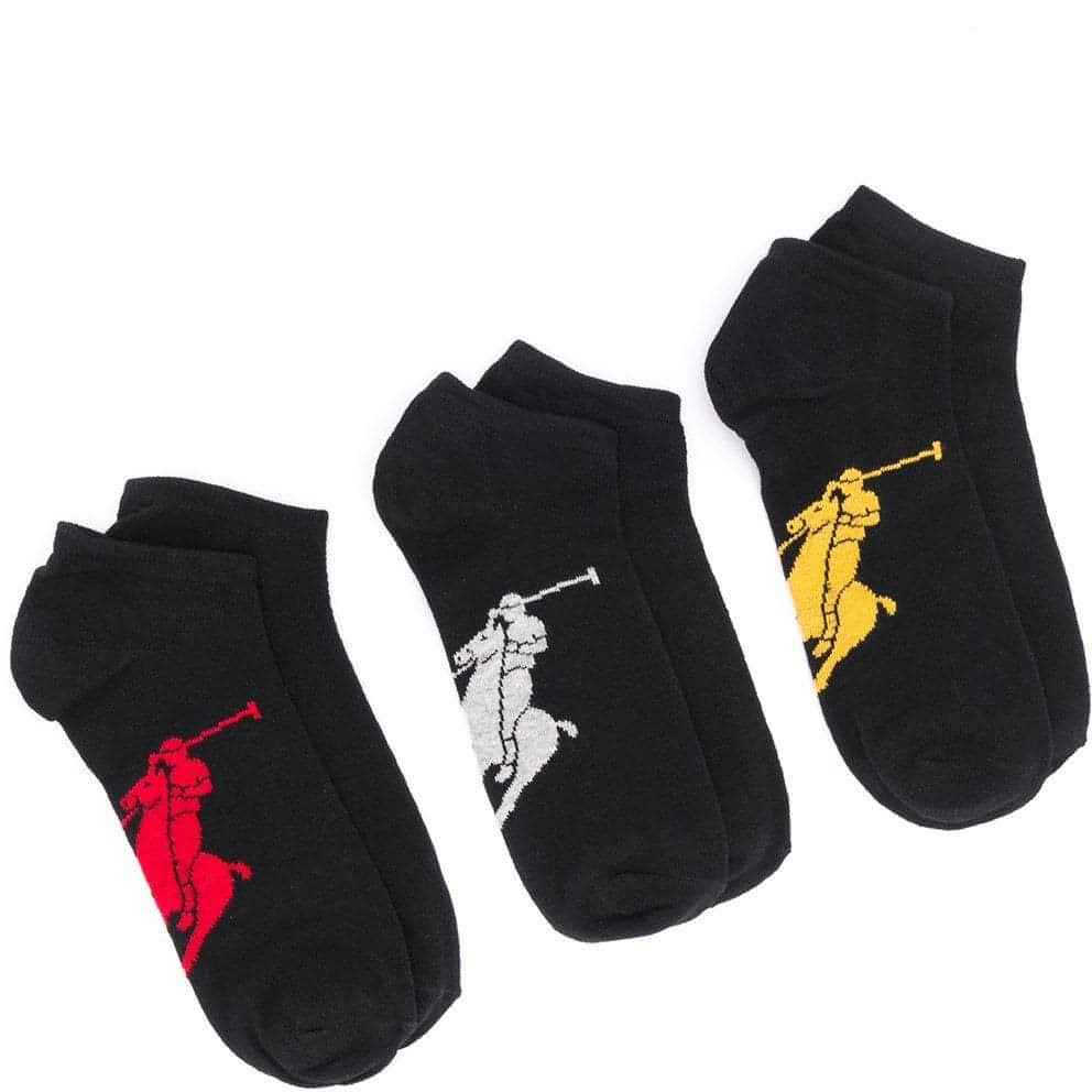 POLO RALPH LAUREN vyriškos juodos kojinės 3 pack socks