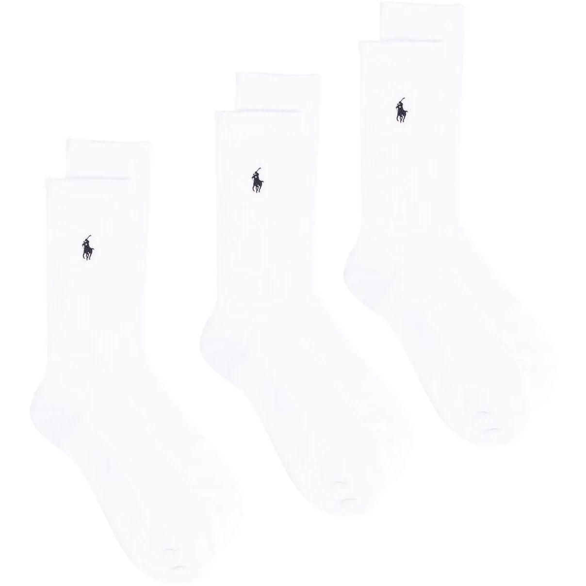 POLO RALPH LAUREN vyriškos baltos kojinės 3 pack crew socks