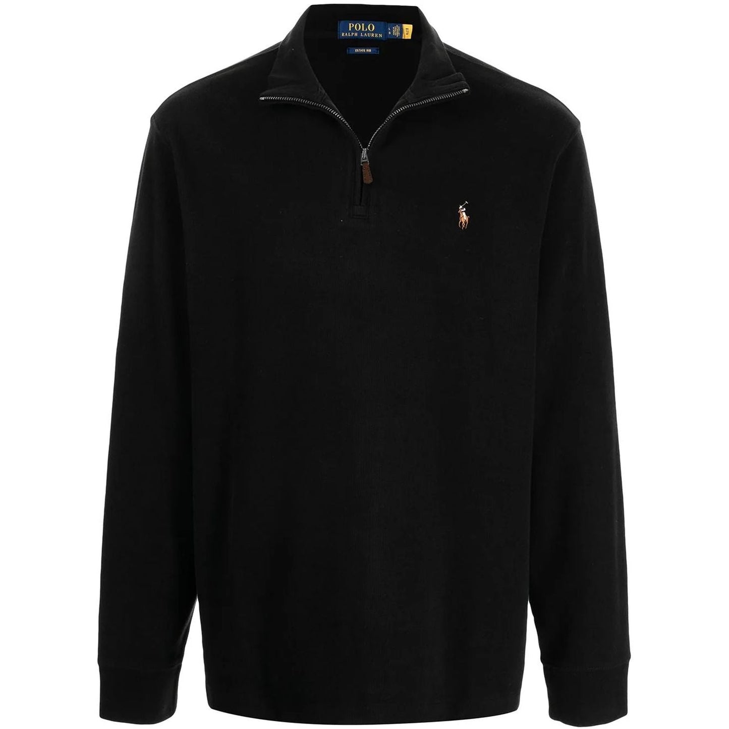 POLO RALPH LAUREN vyriškas juodas megztinis Long sleeve half zip sweater