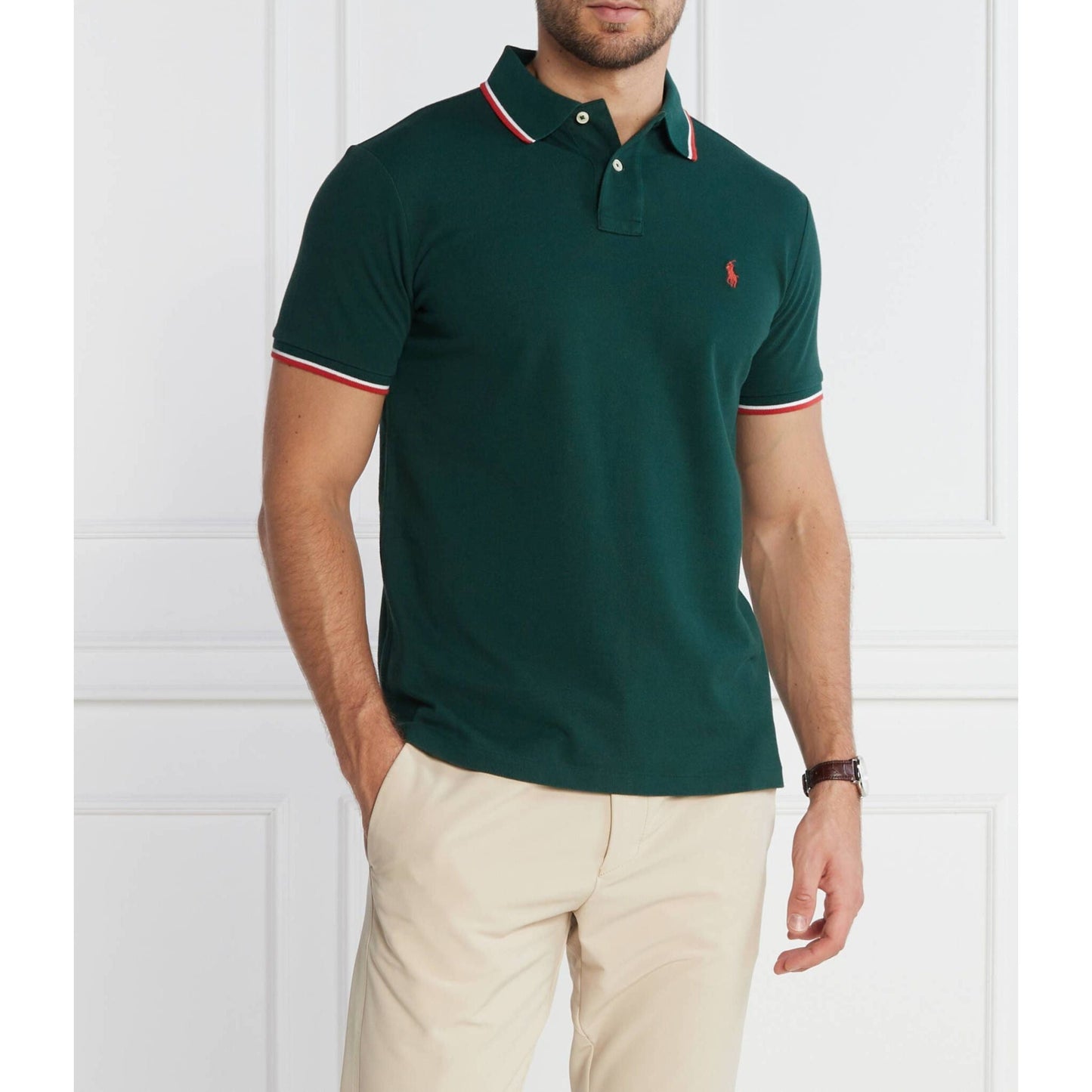 POLO RALPH LAUREN vyriška žalia Polo marškinėliai trumpomis rankovėmis Short sleeve polo shirt