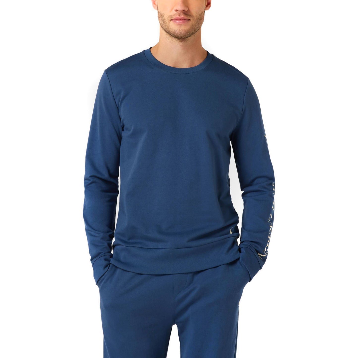 POLO RALPH LAUREN vyriški mėlyni marškinėliai ilgomis rankovėmis Long sleeve crew sleep top