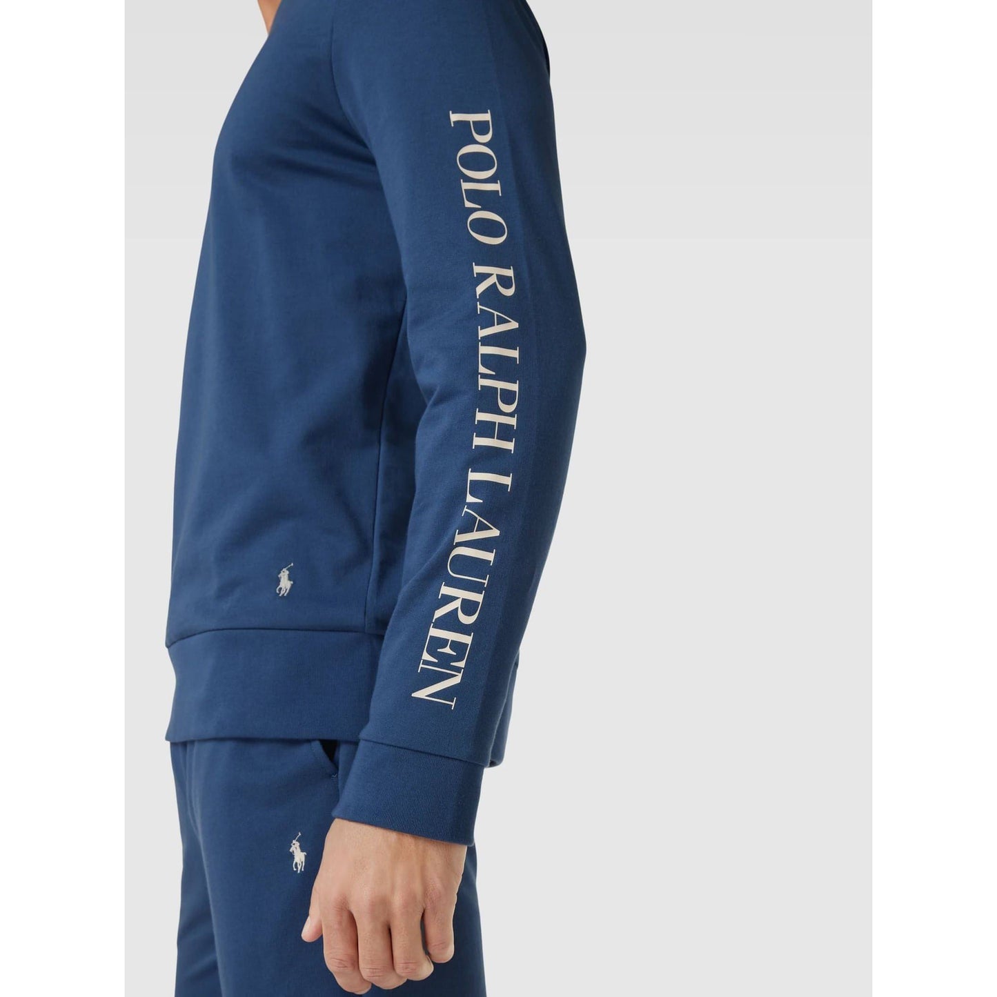 POLO RALPH LAUREN vyriški mėlyni marškinėliai ilgomis rankovėmis Long sleeve crew sleep top