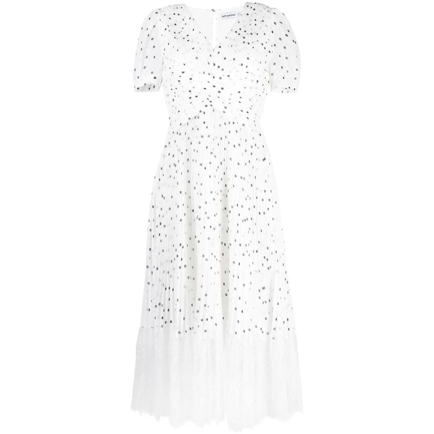 SELF PORTRAIT  moteriška  balta  suknelė  Chiffon crossover midi dress