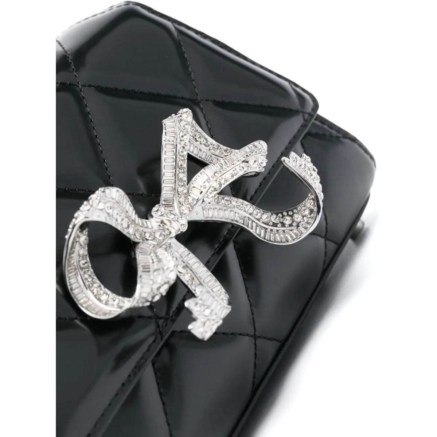 SELF PORTRAIT  moteriška  juoda  rankinė  Quilted shoulder mini bow bag