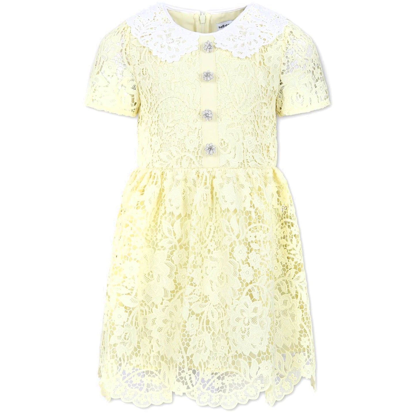 SELF PORTRAIT mergaitėms geltona suknelė Yellow floral lace dress