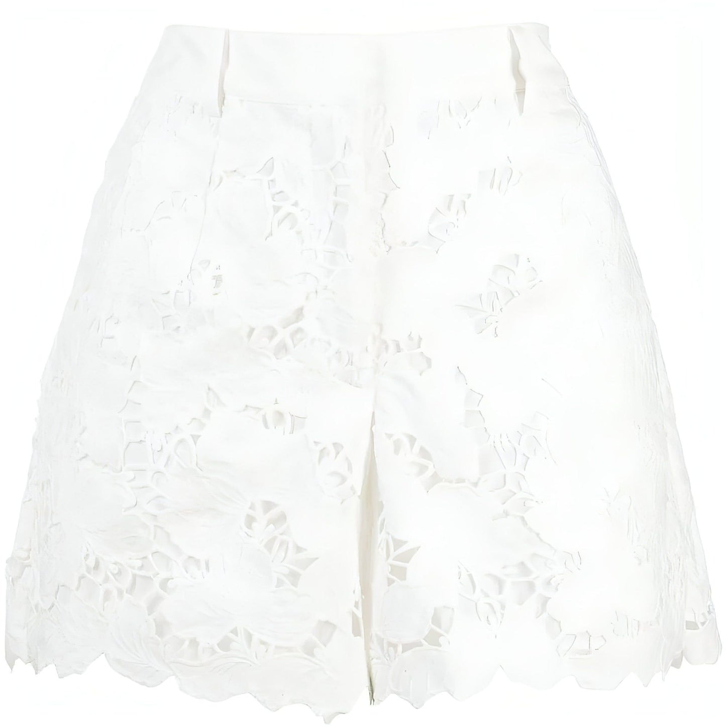 SELF PORTRAIT moteriški balti šortai White cotton lace shorts