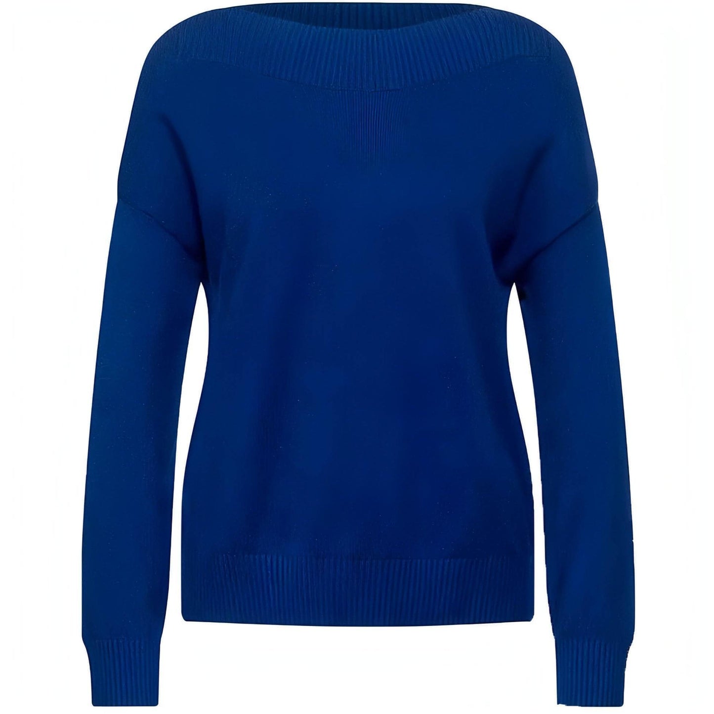 STREET ONE moteriškas mėlynas megztinis