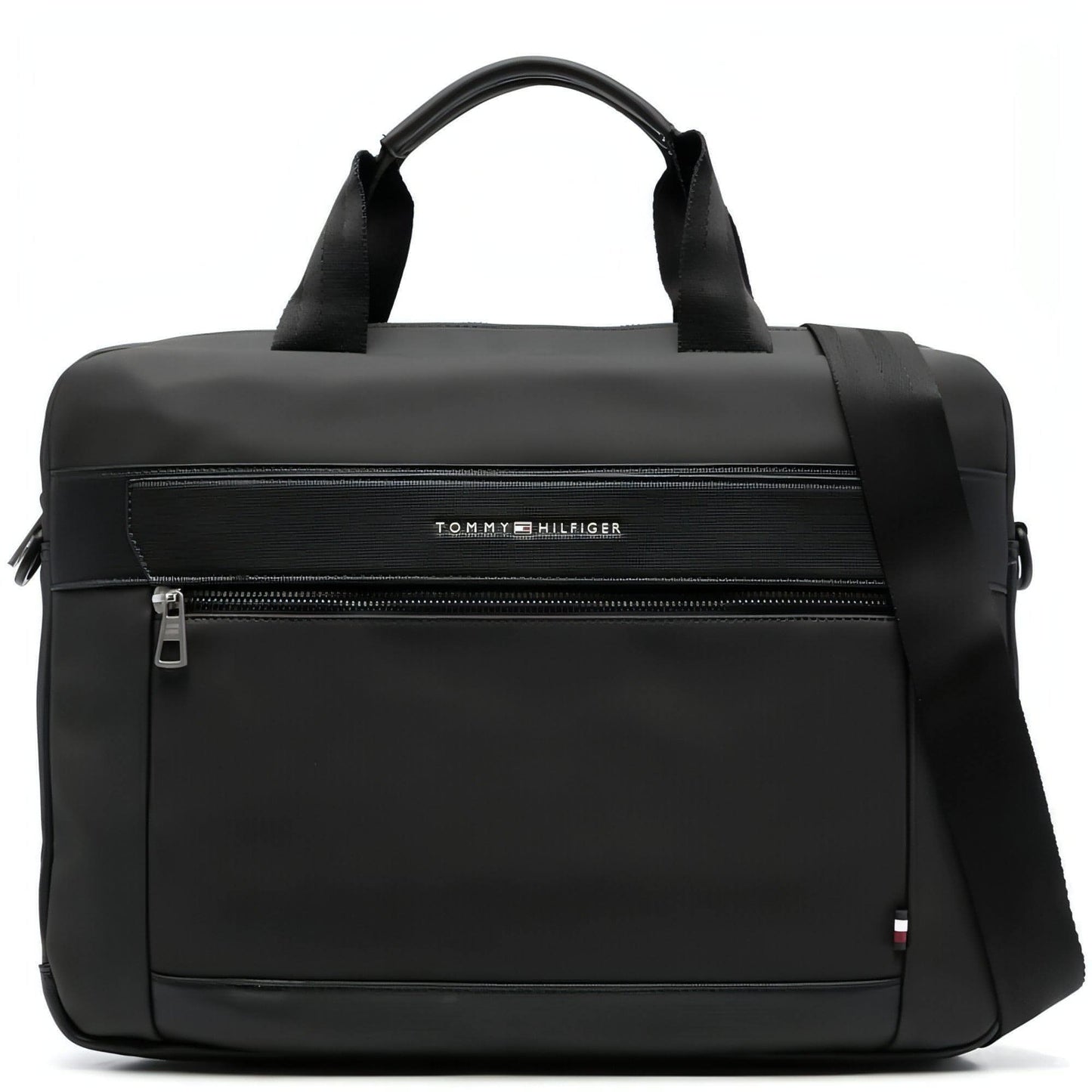 TOMMY HILFIGER vyriškas juodas kompiuterio krepšys TH CASUAL SLIM COMPUTER BAG