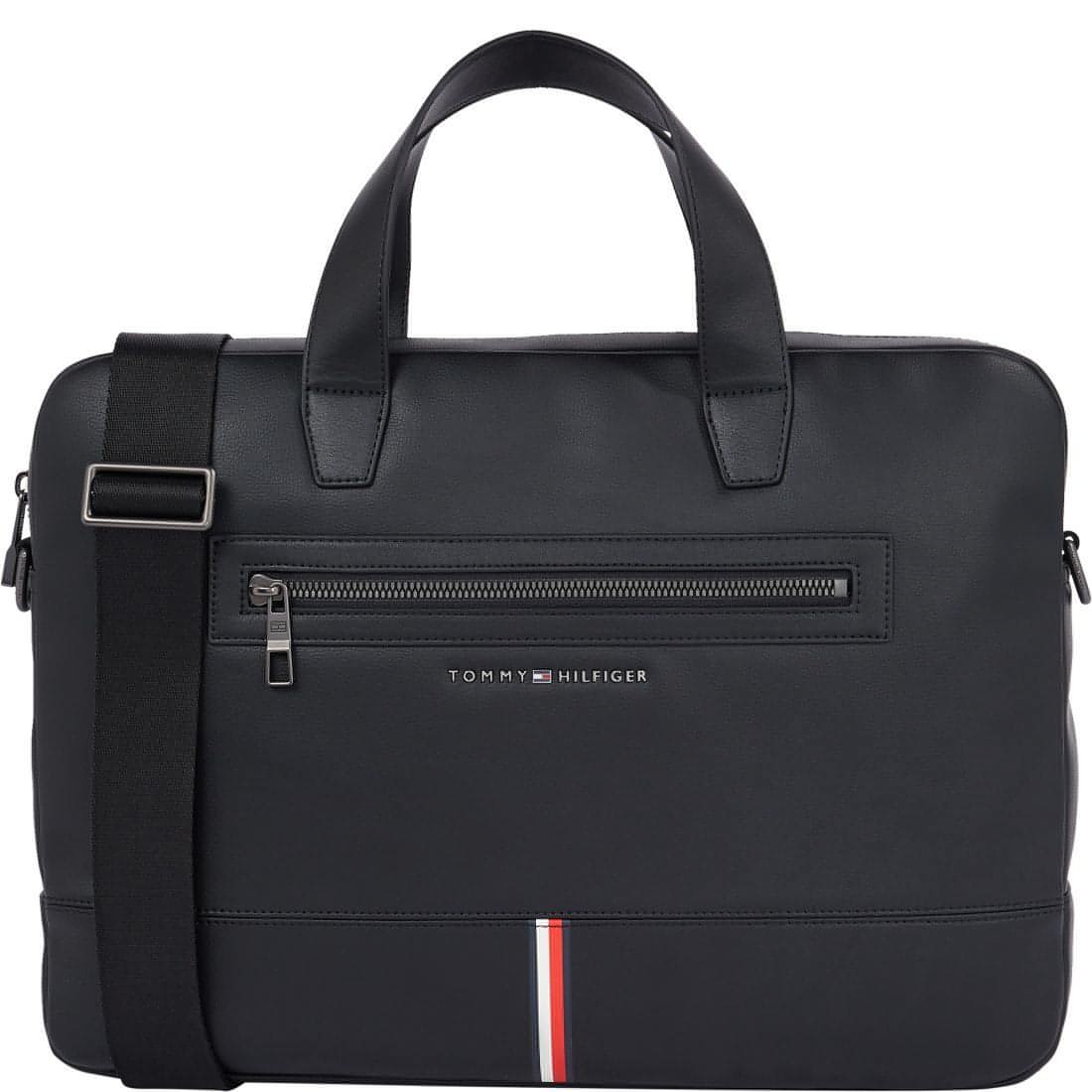 TOMMY HILFIGER vyriškas juodas nešiojamojo kompiuterio krepšys Corporate computer bag