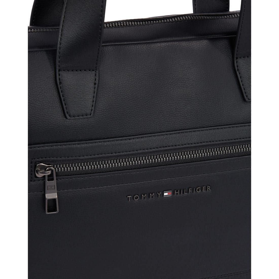 TOMMY HILFIGER vyriškas juodas nešiojamojo kompiuterio krepšys Corporate computer bag