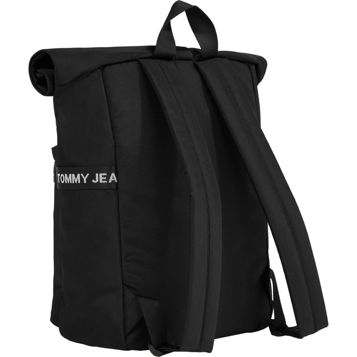 TOMMY JEANS vyriška juoda kuprinė Essential rolltop backpack