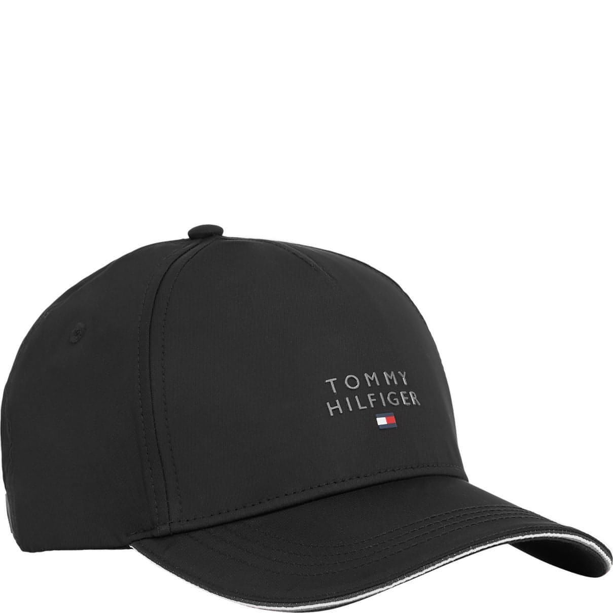 TOMMY HILFIGER vyriška juoda kepurė Corporate business repreve cap