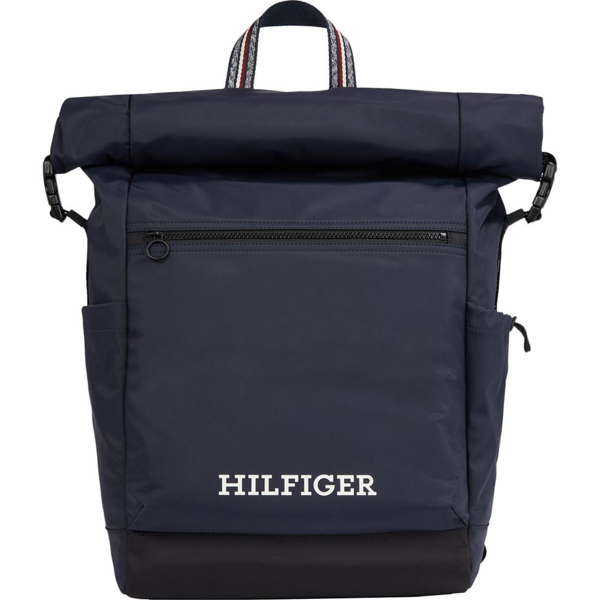 TOMMY HILFIGER vyriška mėlyna kuprinė Rolltop backpack