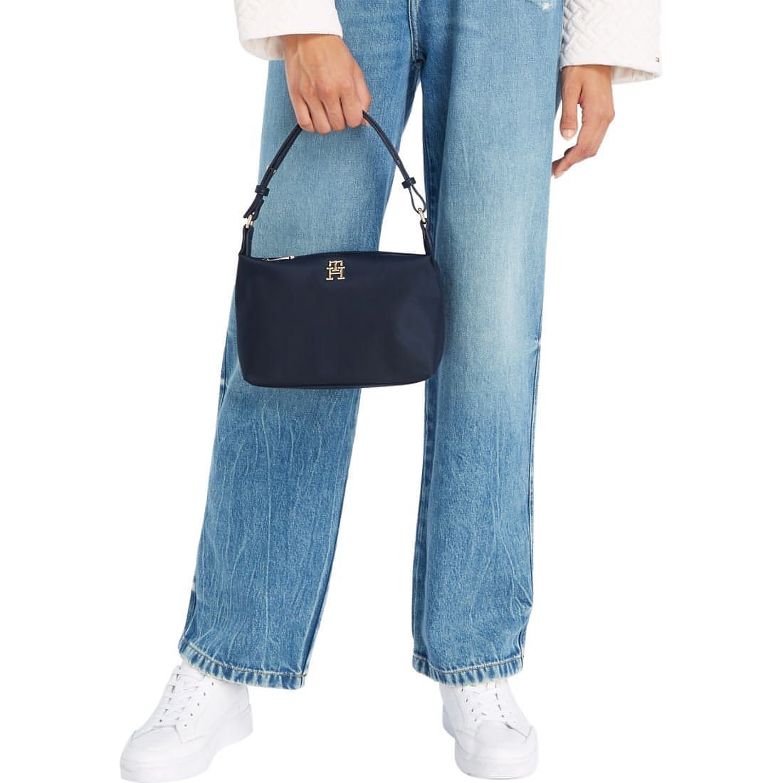 TOMMY HILFIGER moteriška mėlyna rankinė per petį Poppy shoulder bag