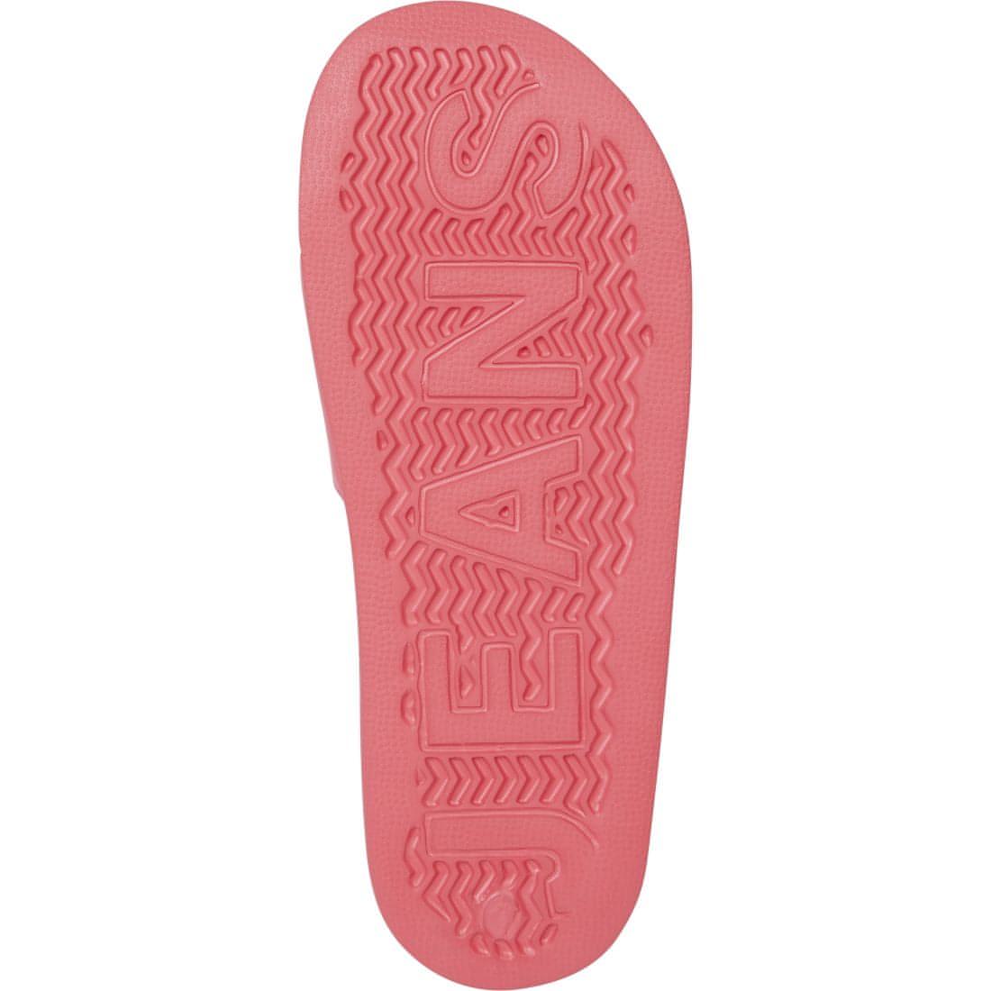 TOMMY JEANS moteriškos rožinės šlepetės Flag print pool slippers