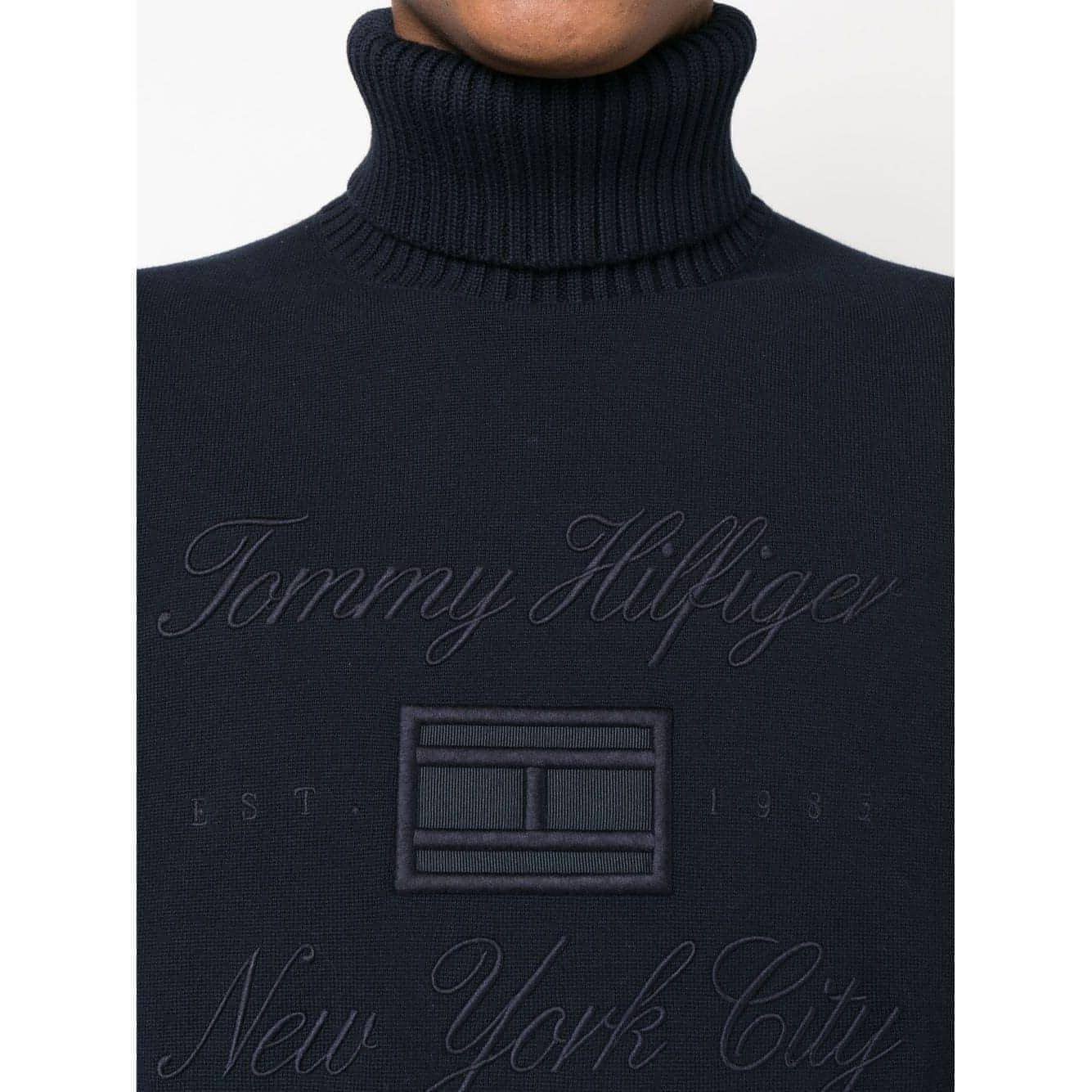 TOMMY HILFIGER vyriškas mėlynas megztinis