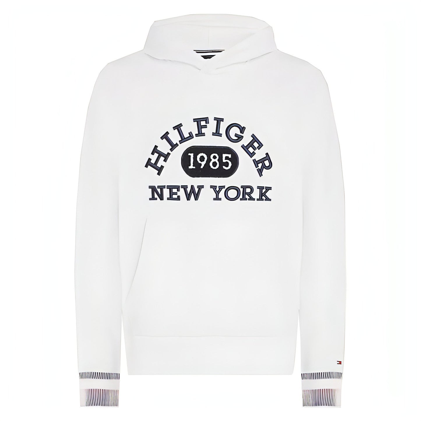 TOMMY HILFIGER vyriškas baltas džemperis Monotype collegiate hoodie