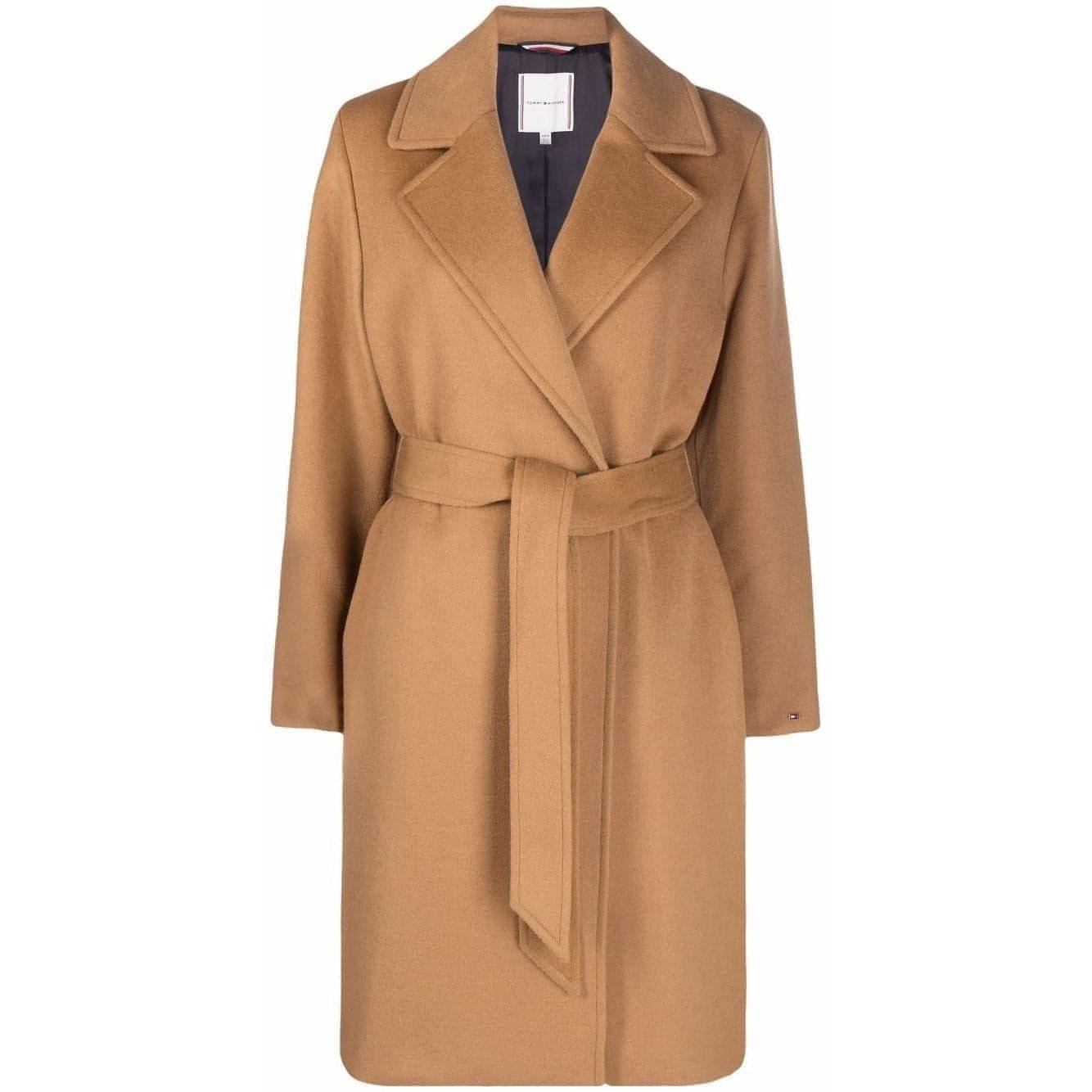 TOMMY HILFIGER moteriškas rudas paltas