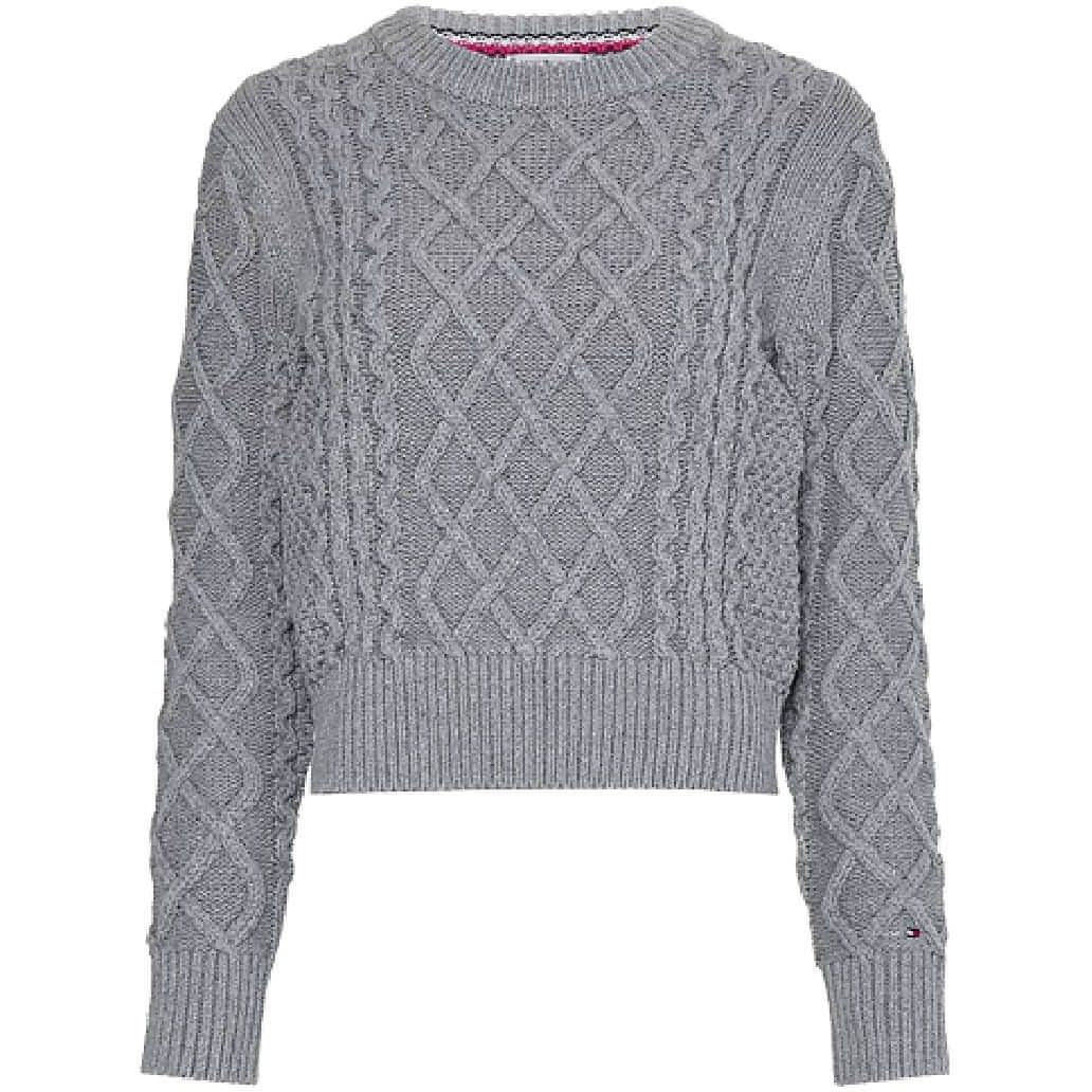 TOMMY HILFIGER moteriškas pilkas megztinis