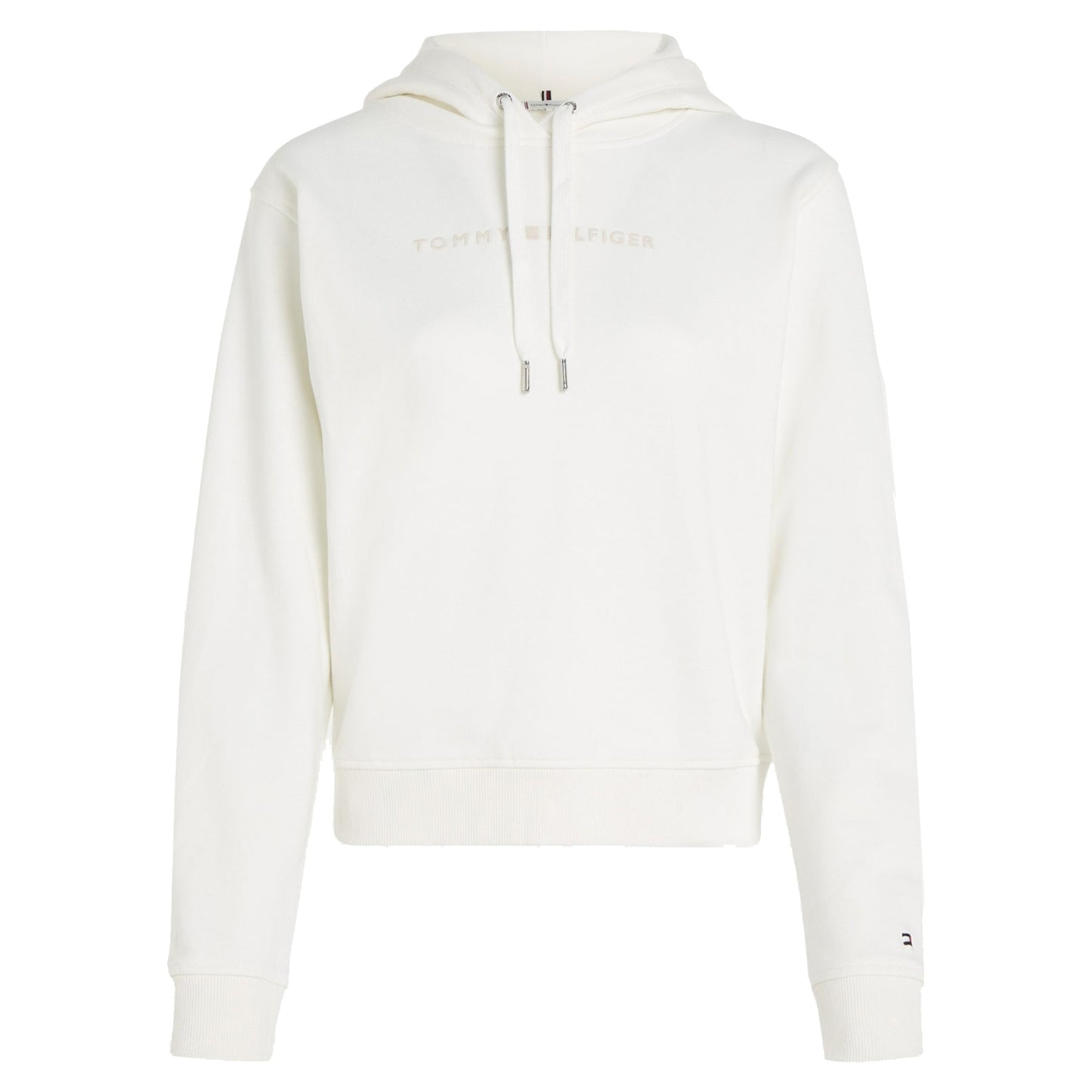 TOMMY HILFIGER moteriškas baltas džemperis su gobtuvu Reg frosted corp logo hoodie