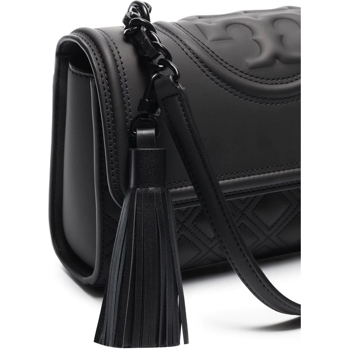 TORY BURCH moteriška juoda rankinė per petį Fleming matte shoulder bag