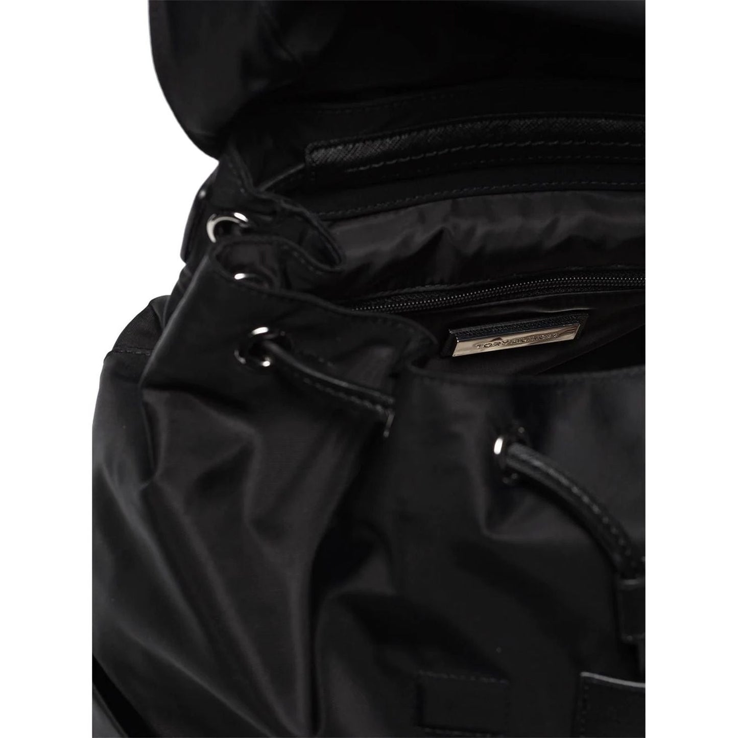 TORY BURCH moteriška juoda kuprinė Virginia flap backpack