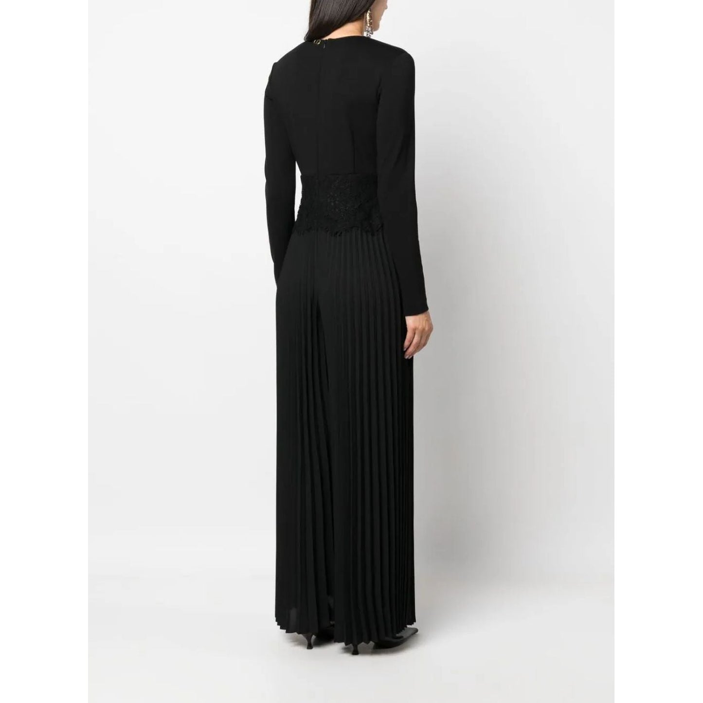TWINSET moteriška juoda suknelė V-neck maxi dress