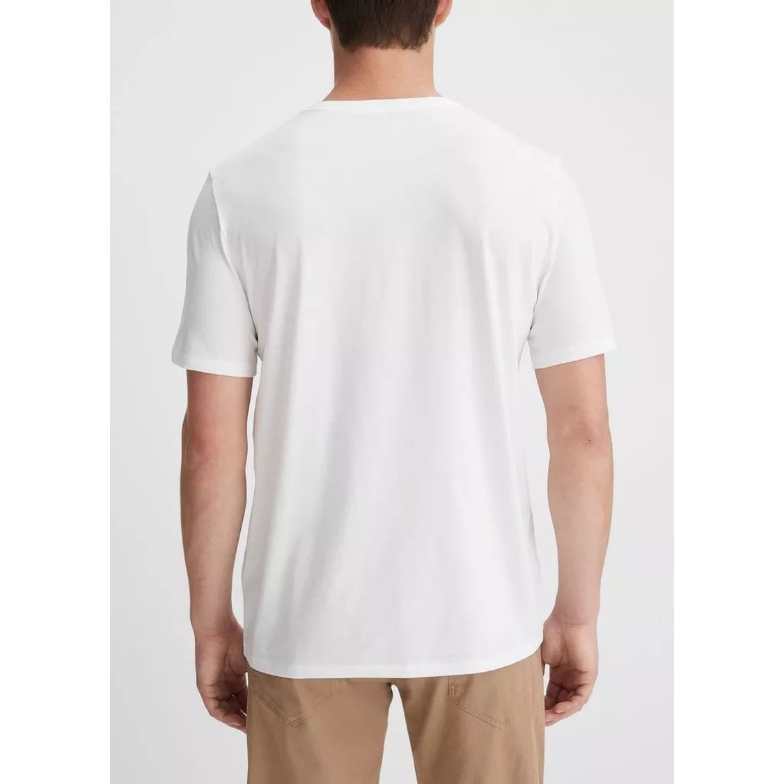 VINCE vyriški balti marškinėliai trumpomis rankovėmis Crew neck t-shirt