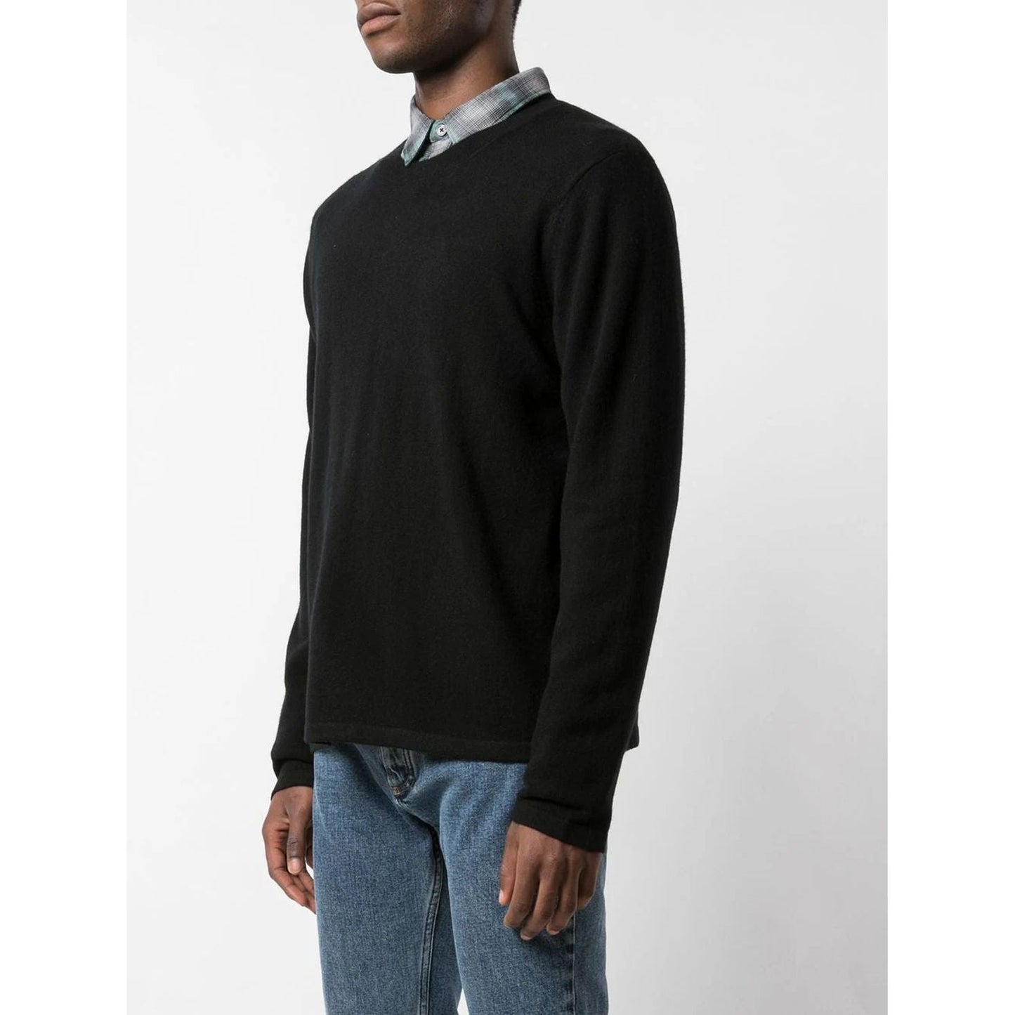 VINCE vyriškas juodas megztinis Crew neck t-shirt