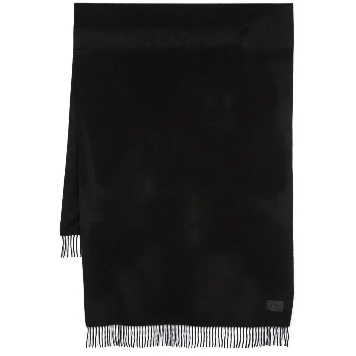 VINCE vyriškas/moteriškas juodas šalikas Milled merino wrap scarf